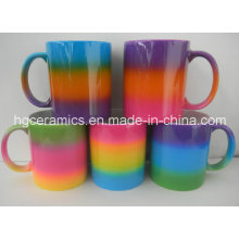 Rainbow Color Mug, Rainbow Color Coating Mug